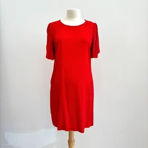 Shor Sleeve Salmon Dress